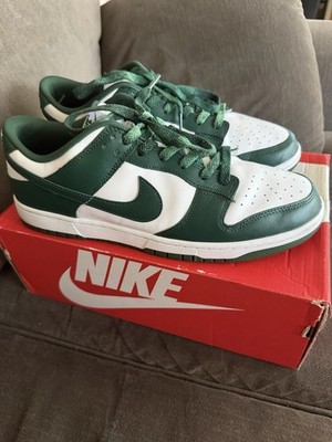 Nike Dunk Low Michigan State Spartan Green Men s Size 12 W/Foxtrot Laces Worn