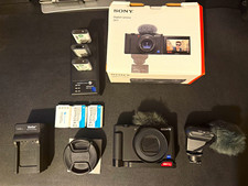 Sony ZV-1 Digital Camera Bundle w/ ECM-XYST1M Stereo Mic, Batteries, Box lens