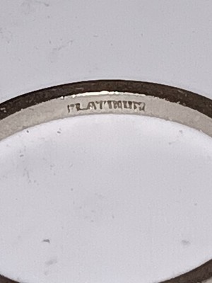 Antique early 1900s Artdeco PLATINUM eternal wedding band