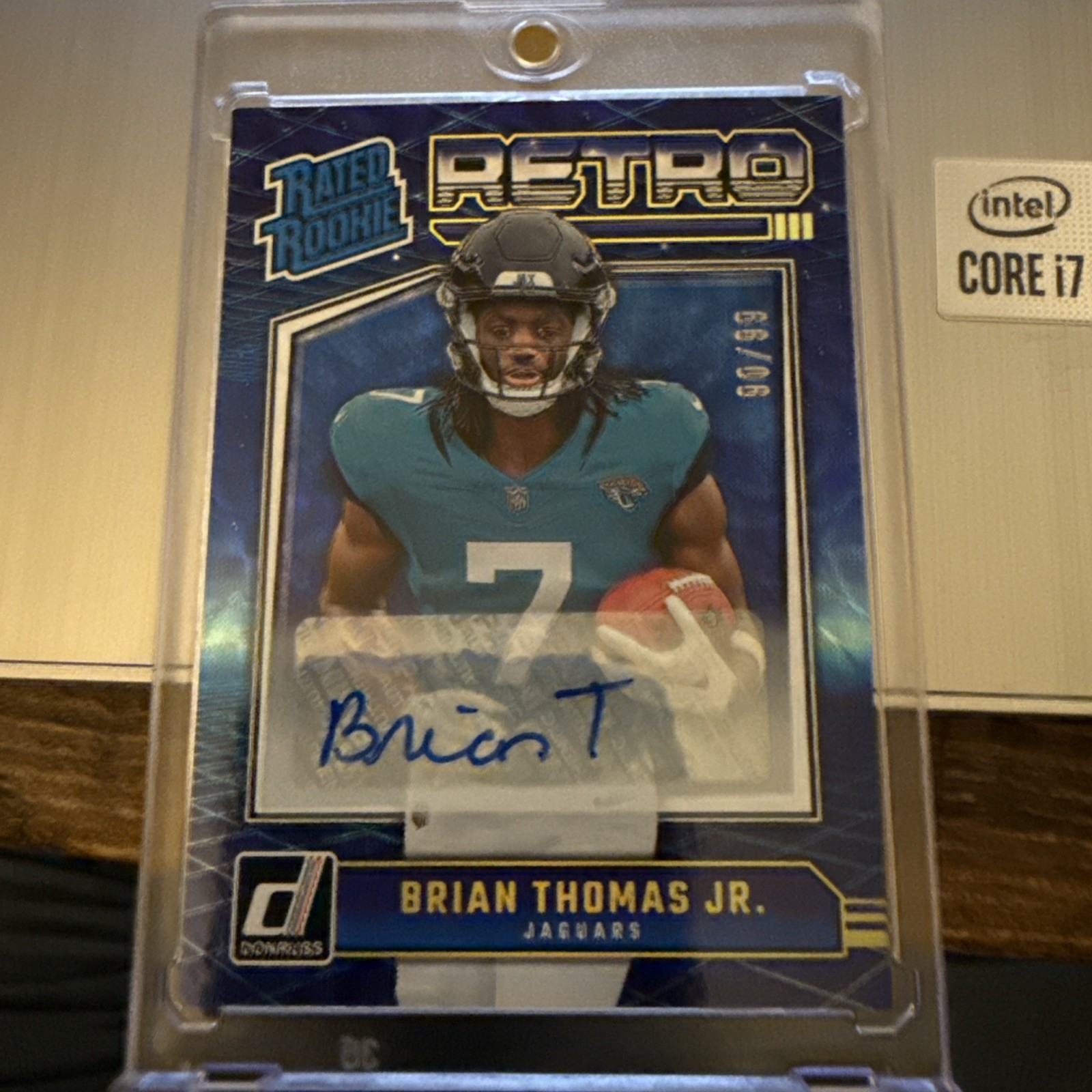 Brian Thomas Jr 2024 Donruss Retro Rated Rookie Auto  /99 Jaguars