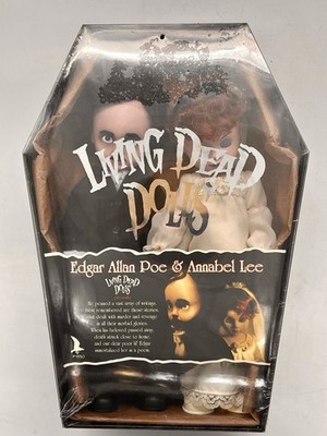 COLLECTIBLE ''LIVING DEAD DOLLS EDGAR ALLAN POE & ANNABEL LEE'' BY MEZCO TOYZ