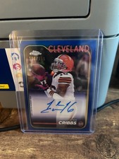 2024 Topps Chrome - Autographs Josh Cribbs #BA-JCR Blue Refractor /150 (AU)