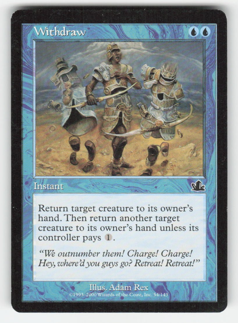 2000 Withdraw Prophecy 54 MTG