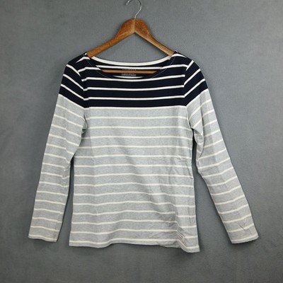 Talbots Authentic Shirt Womens Small Multicolor Wellington Striped Cotton Knit
