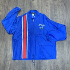 Vintage Swingster Jacket Wilson Freight Mens L Blue Striped Lightweight Workwear