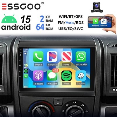 2+64G KAM+ Für Fiat Ducato Peugeot Boxer Citroen Android15 Autoradio GPS NAVI