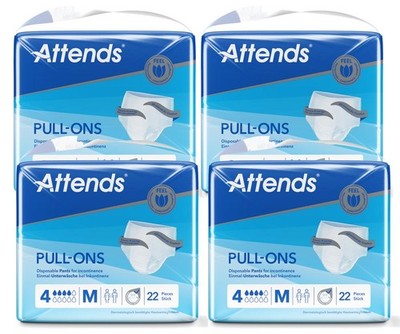 ATTENDS Pull-Ons 4 - Inkontinenzpants - (M) Medium - 4x22 Stück