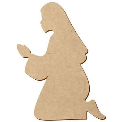 MDF Krippenfigur Betende Maria V1 - Deko Basteln 5-50 cm