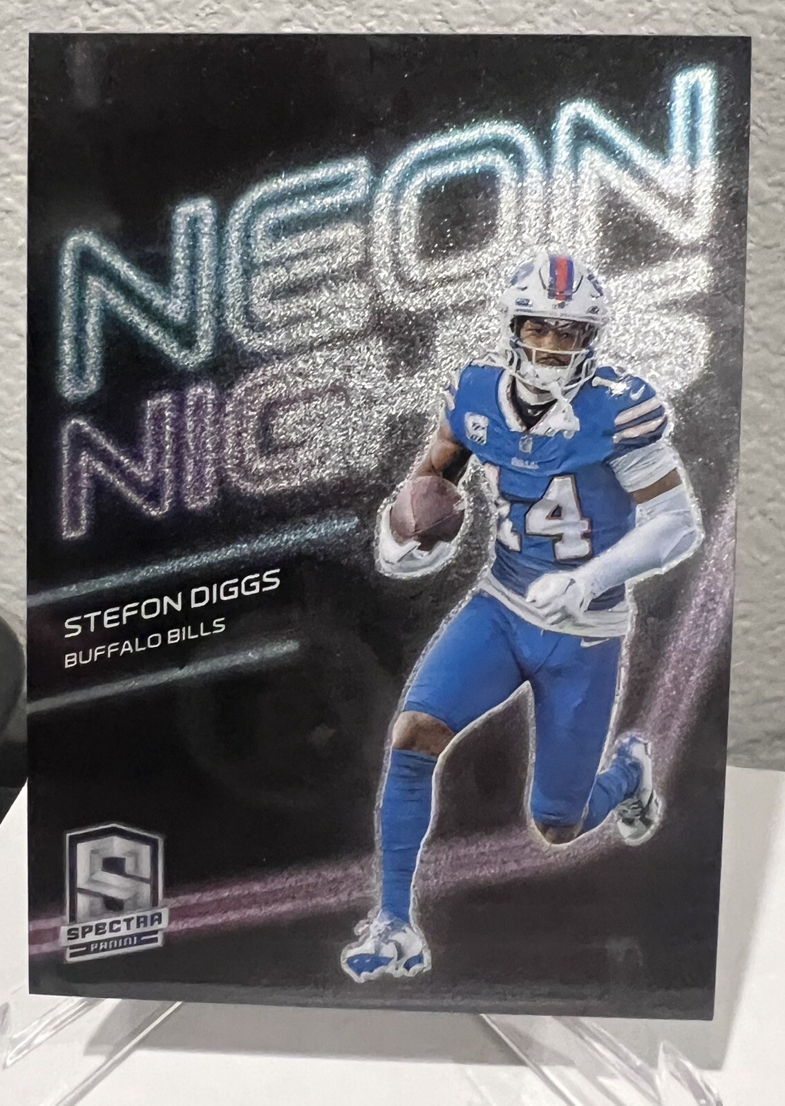 2023 Panini Spectra Neon Nights Stefon Diggs SSP CASE HIT Buffalo Bills
