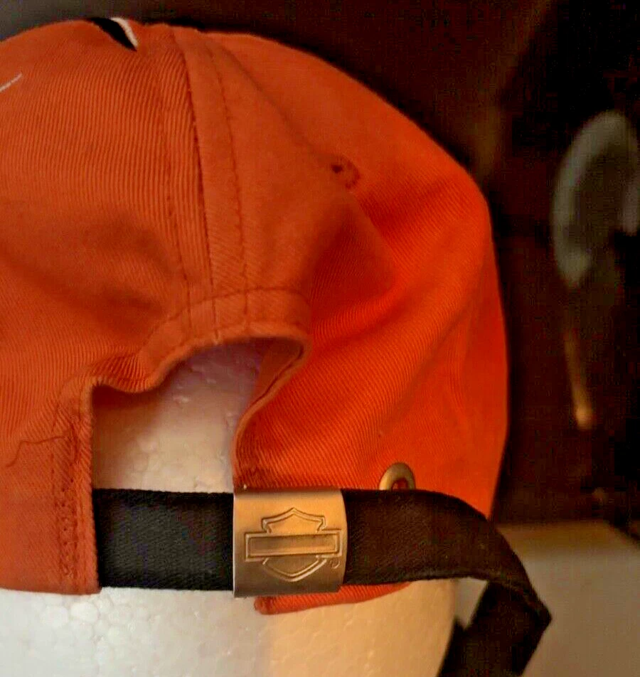 Gorra Harley Davidson Flame AOP correa bordada de colección Y2K Cycle Hog Dad EE. UU. Foto 4 de 4