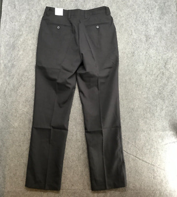 Bogari Dress Pants Mens Size 33 x 32 NWT Black Trousers Flat Front Career Basics