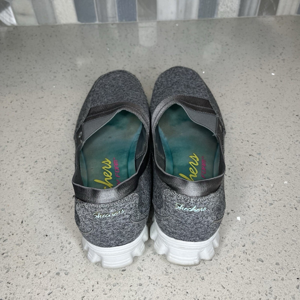 SKECHERS Slip-ins 25CmWIDE ブラックとグレー2足セット スケッチャーズ SKECHERS SLIP-INS: GO WALK GLIDE-STEP 2.0