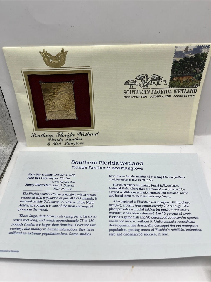 Gold Stamp First Day Of Issue Lot Florida Wetland Holiday Snowflake - Image 2 of 4