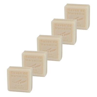 Gästeseifen / Tiaré -Blume / 5 x 30 gr. / Savon de Marseille / Le Chatelard    