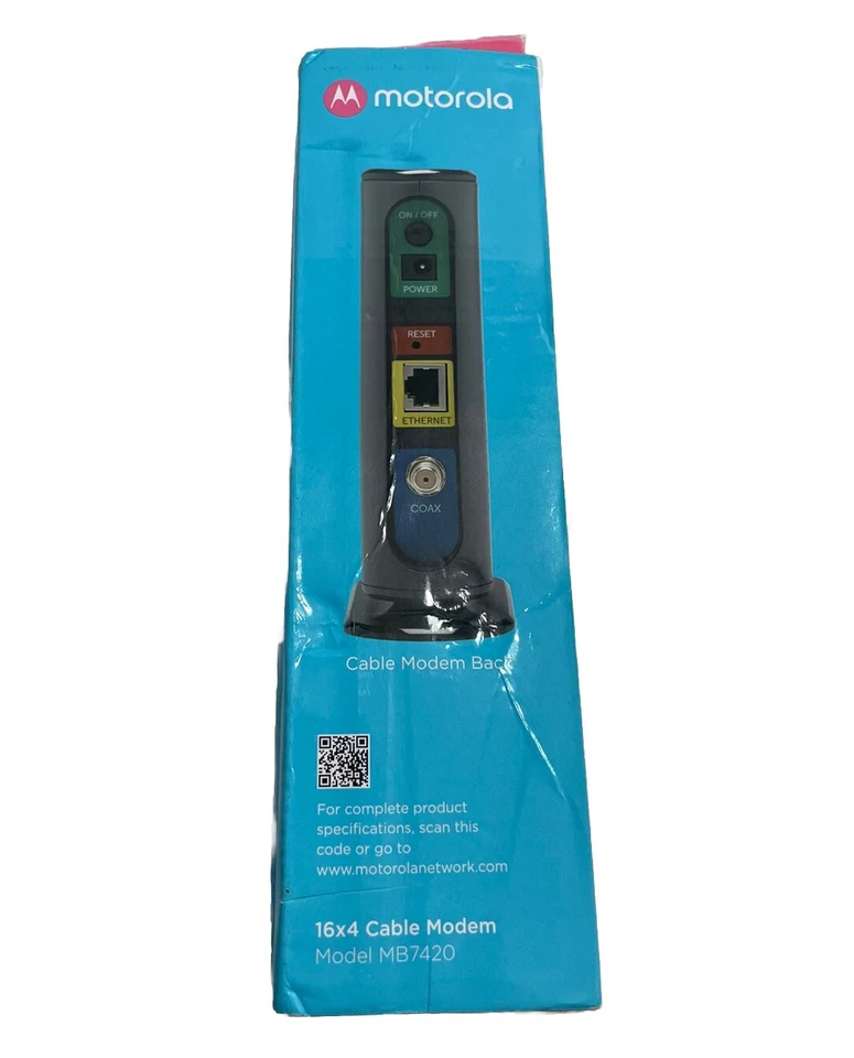 Motorola 16X4 Cable Modem Model MB7420, 686 Mbps New Open Box - Image 4 of 4