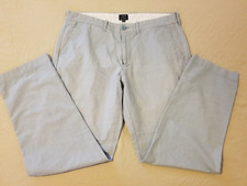 Mens J. Crew Khaki Dress Pants 33x30 Blue Slack Chino Trouser Stretch 34x29