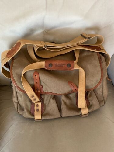 Billingham 335 Camera Carry/Shoulder Bag in Olive/Tan Canvas - Made in UK - EUC