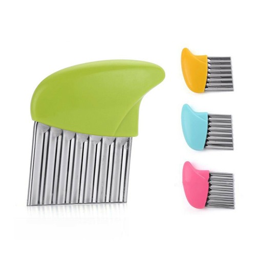 Potato Wavy Cutter Chopper Vegetable Fruit Slicer Stainless Steel Kitchen Tools - Picture 4 of 16