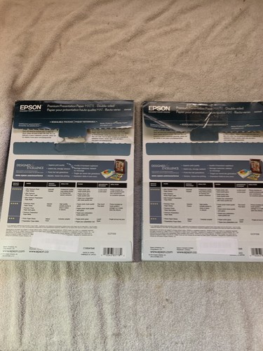 2pks Epson Premium Presentation Paper Matte 50 pgs.works w/ALL ink jet printers - Picture 4 of 5
