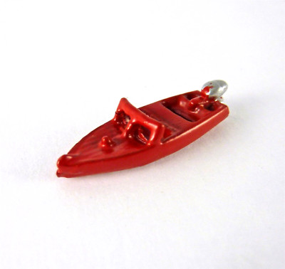 Dollhouse Miniature Artisan Toy Red Speed Boat, 2910
