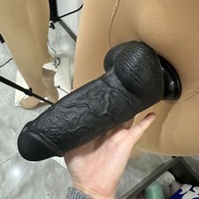 8 Inch Realistic Dildo Black Wide Penis Dong Big Fat Thick Girth G-spot Sex Toys