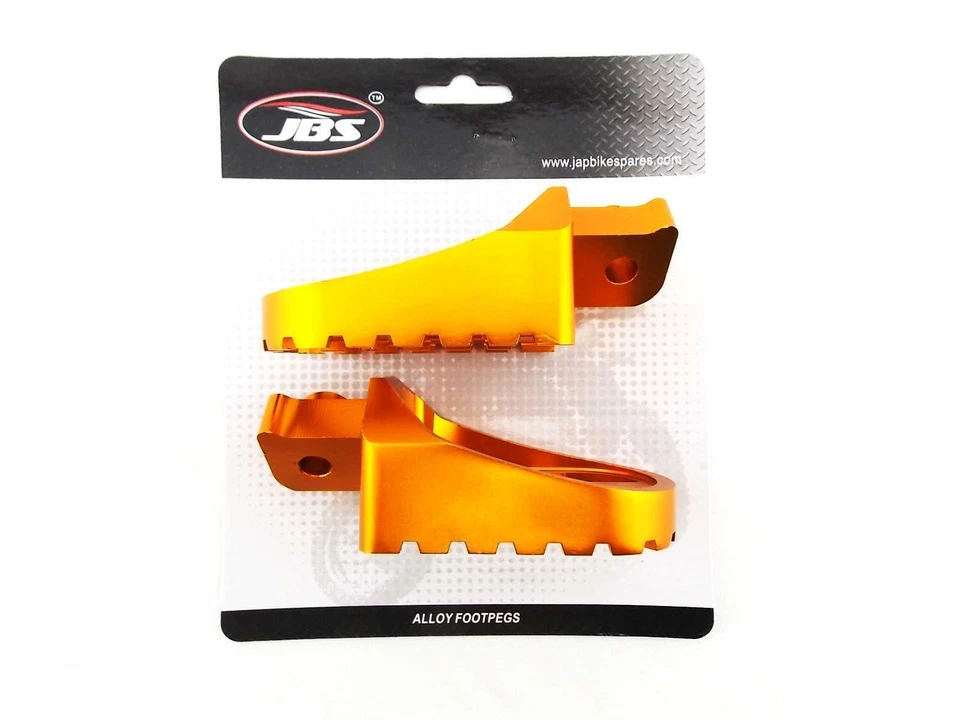 YAMAHA IT400 76-80 JBS GOLD CNC BILLET ALLOY FOOT PEG SET PAIR FOOTPEGS REST - Image 3 of 4