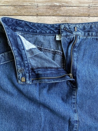 Women’s Vtg Denim Jean Skirt 80’s Size 30” Waist Medium Knee Length Vtg Size 8 - Picture 4 of 12