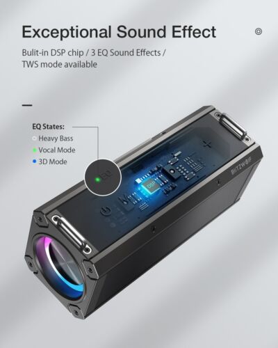 Altoparlanti Bluetooth Sistema di Altoparlanti Wireless Portatile con Luci Led Aux USB - Foto 14 di 19