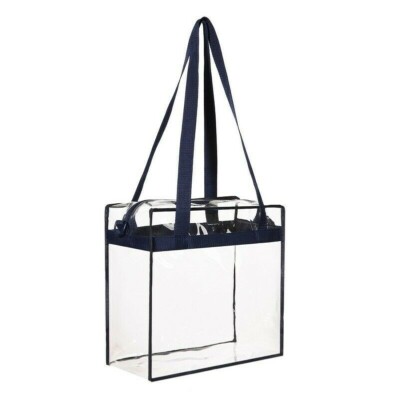 Women Clear Tote Bag Storage BeachBag Men Gym Handbag PVC Outdoor  Adjustable