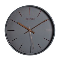 Hometime Dark Grey Plastic Wall Clock 29.5 CM Gift Home Decor Timekeeping