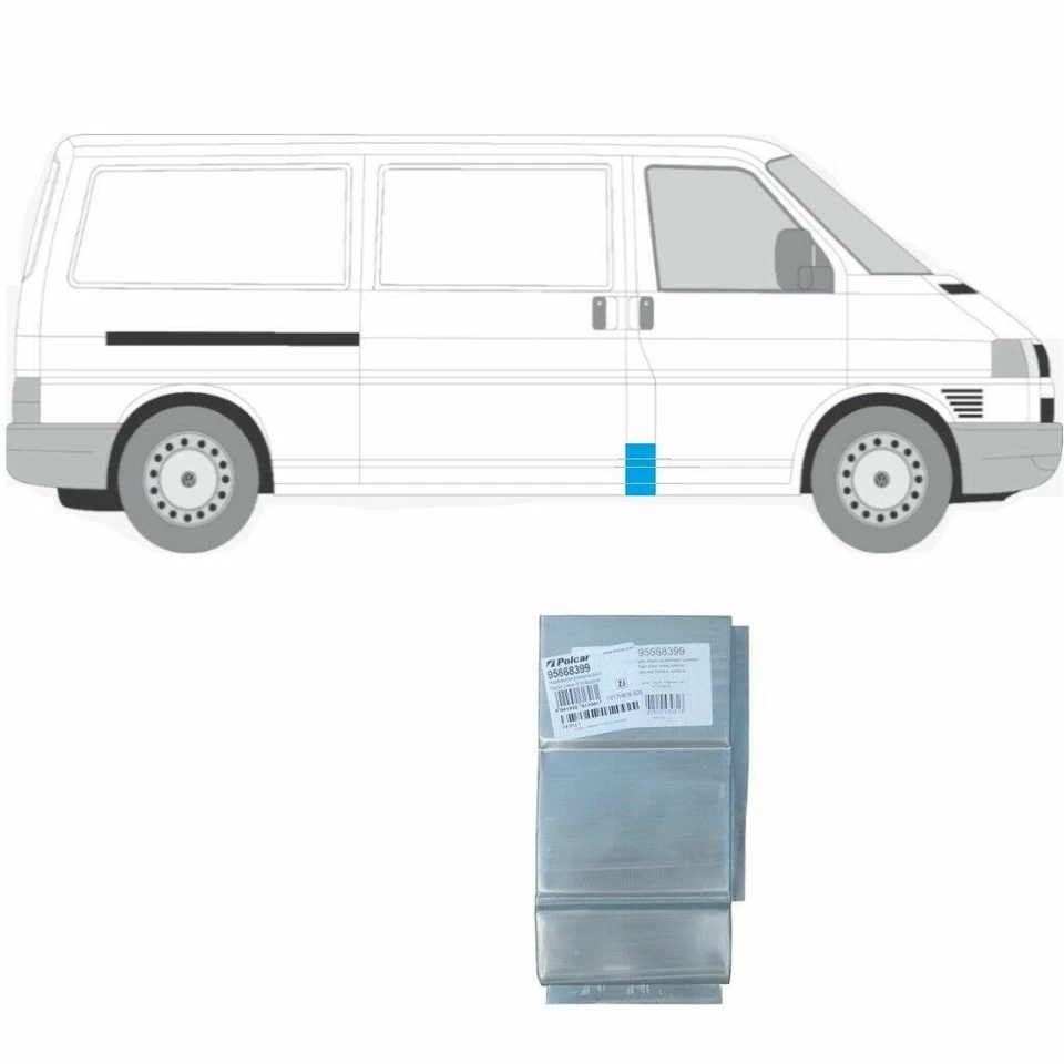 VW TRANSPORTER T4 1990-2003 Tole de reparation latéral / Droite = Gauche - Photo 1/2