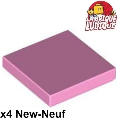 Lego 4X Tile Smooth Plate 2 X 2 With Groove Rose/Bright Pink 3068 NEW