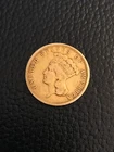 1855 $3 Indian Princess Head Gold Three Dollar Piece Rare Early US Coin