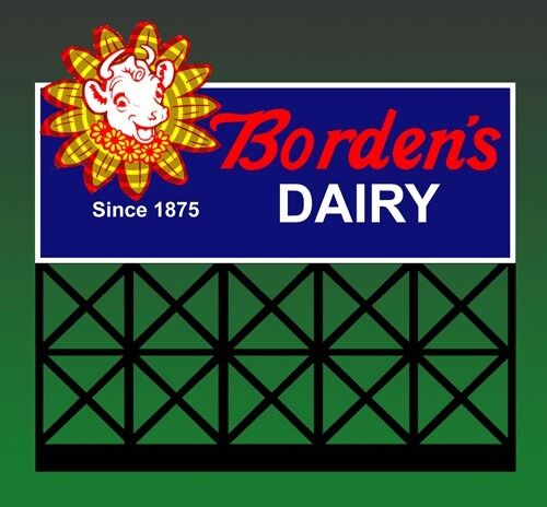 Miller's Borden's Dairy  Animated Neon Sign O/HO Scale #1051 - Picture 1 of 1
