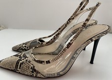 Zara Woman  s Snake Skin Shoes Size: 37