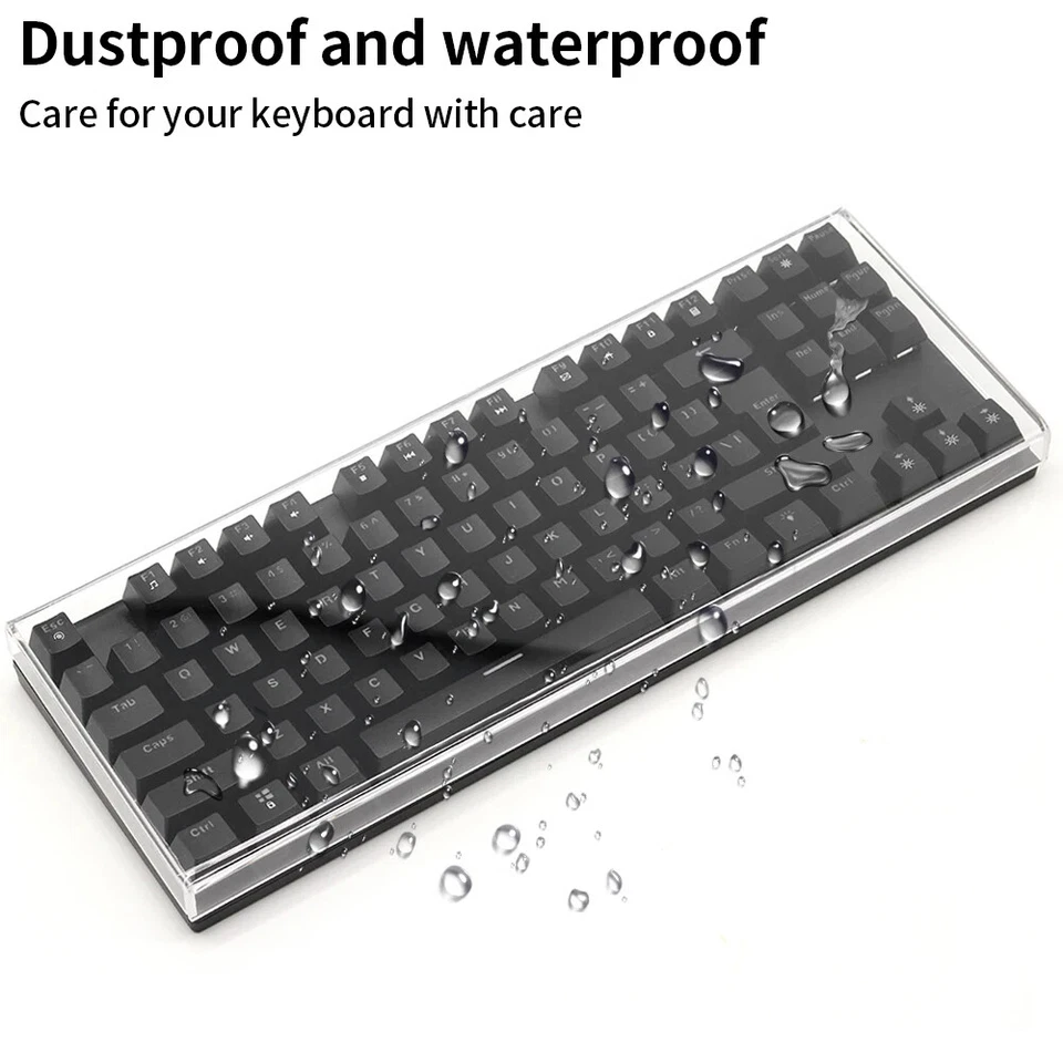 Acrylic Mechanical Keyboard Dust Cover Key Air Cover 65% 75% Keyboard Waterproof - Image 3 of 4
