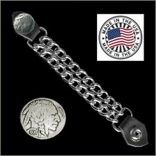 INDIAN NICKEL VEST EXTENDER USA MADE leather biker motorcycle chopper cafe race