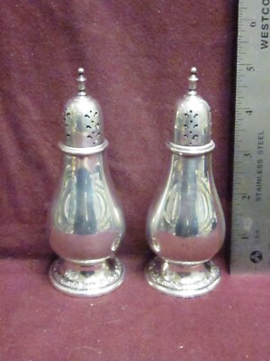 International Sterling PRELUDE 2pc SALT & PEPPER 5 1/4'' 78 grams  No Monogram