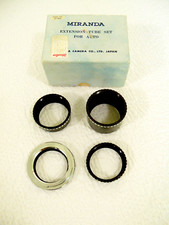 Vintage Miranda Extension Tube Set For Auto Camera Equipment