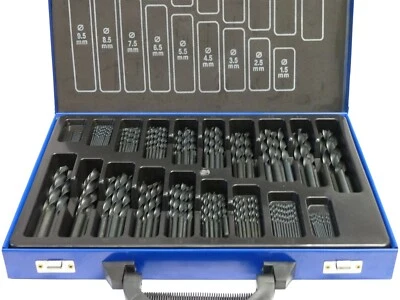 Metallbohrer-Set 170-tlg. 1-10 mm HSS-R Spiralbohrer DIN 338 - PeTools