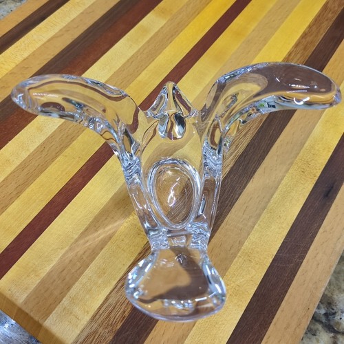 VTG Sasaki Art Glass Crystal Flying Bird Bowl Candy Dish Trinket 7.5"LX7.5"WX5"H - Picture 6 of 12