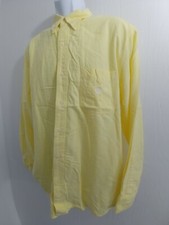 Chaps Soft Yellow Men's Button Down Collared Dress Shirt Size L