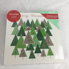 Christmas Tree Cards  Set Of/ 24 Count