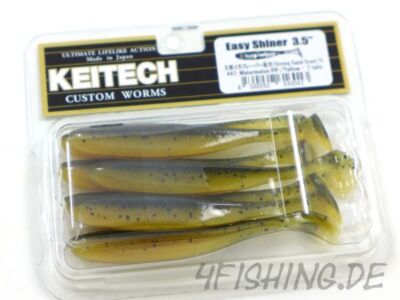 KEITECH Easy Shiner WATERMELON PP. / YELLOW in 3,5'' - Topgummi aus Japan