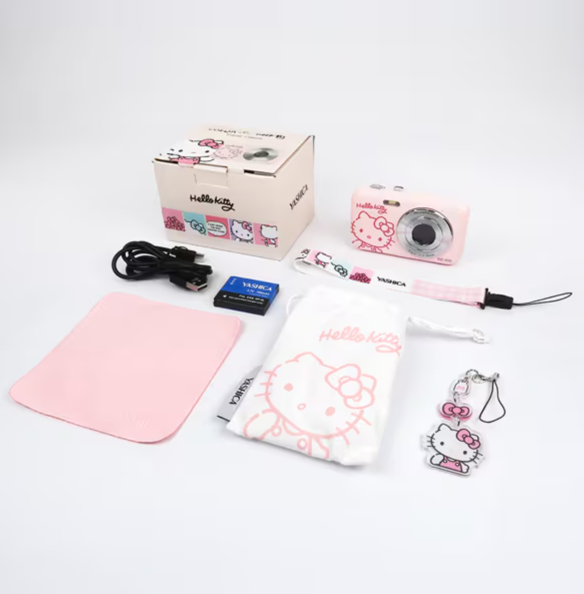YASHICA Compact Digital Camera DZ-100 Hello Kitty Playground Pink