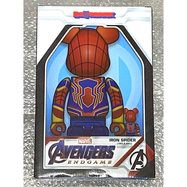 MEDICOM TOY BE@RBRICK Iron Spider figure Marvel's 100% 400 MEDICOM TOY BE@RBRICK Iron Spider figure Marvel's 100% 400