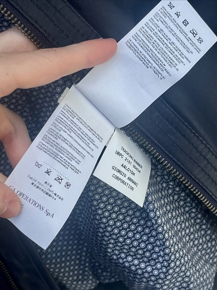 *NUEVO* Auténtica chaqueta de cuero Armani con etiquetas Foto 4 de 4