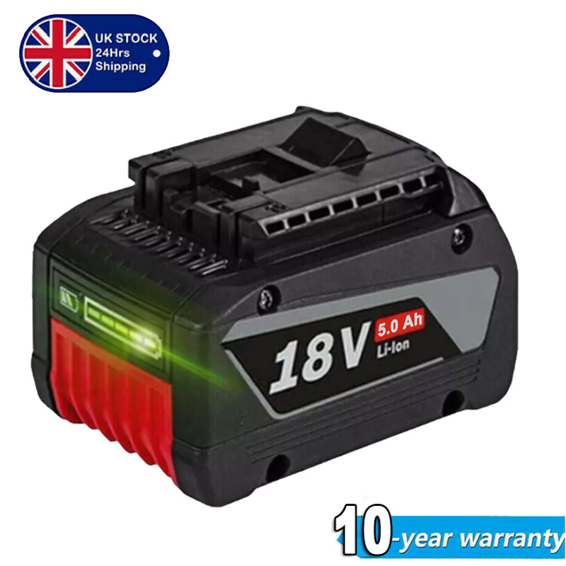 18V 5.0Ah Lithium-Ion For Bosch Battery Professional GBA BAT609 BAT620 BAT610