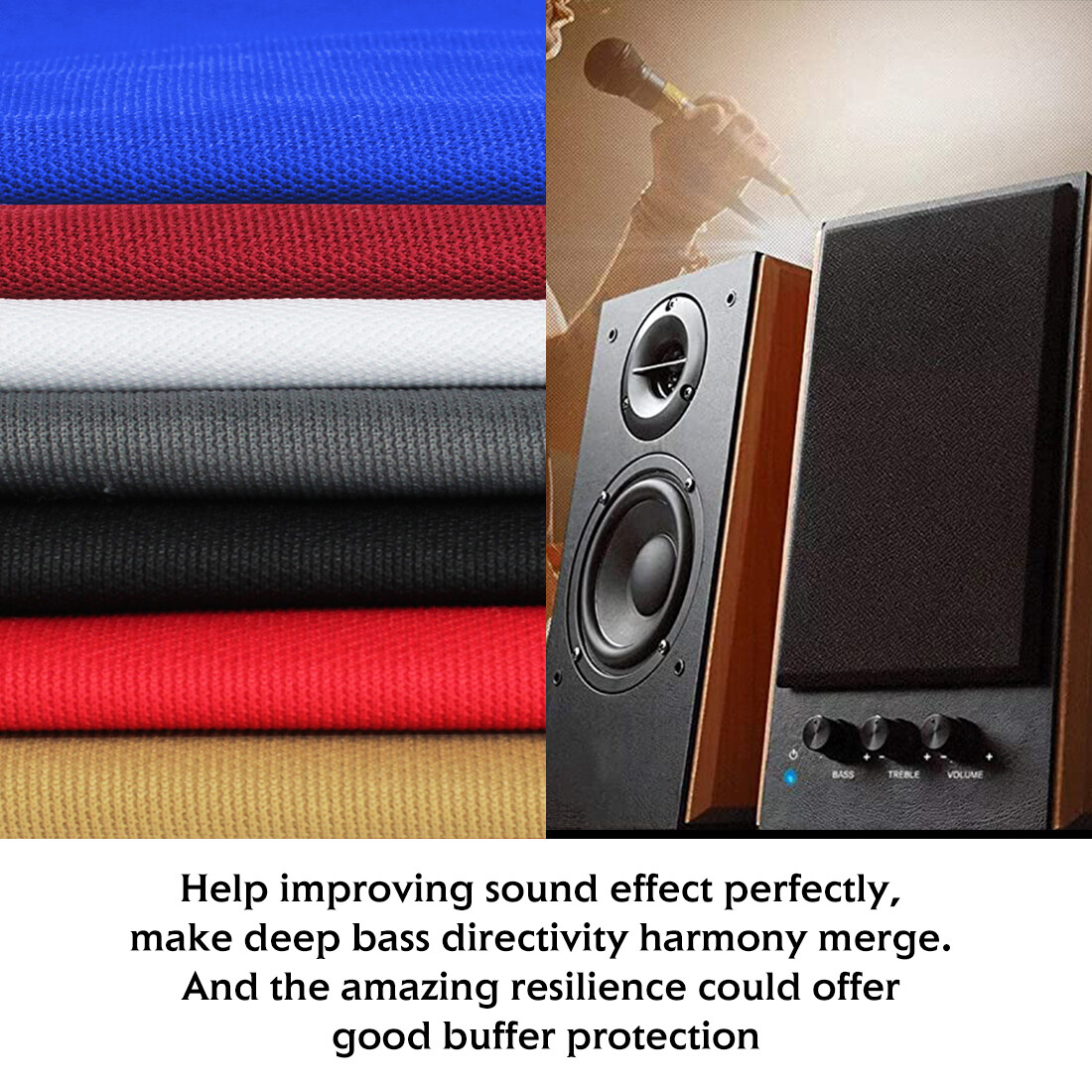 Speaker Grill Cloth Mesh Fabric Bass Loudspeaker Box, Repair Replace