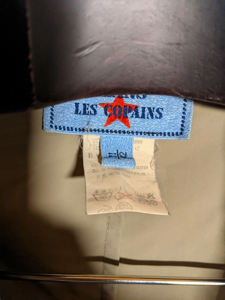 Les Copains Vintage 90s Military Nylon Blend Tan Field Jacket 42 Italy - Image 3 of 4
